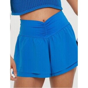 Women’s Offline By Aerie Blue Ruched Flowy Shorts - Size M